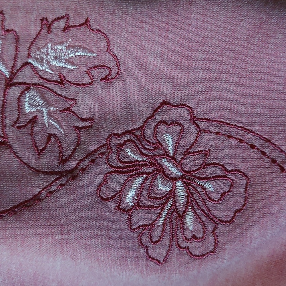 NWT DG2 BY DIANE GILMAN Downtime Floral Embroidered Striped Track Pants Joggers - Picture 8 of 8